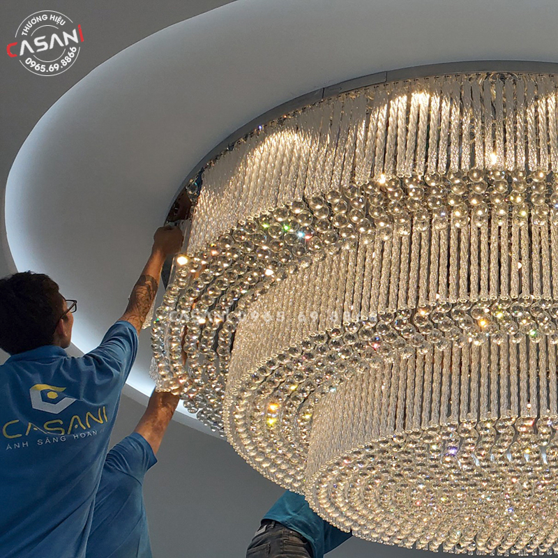 Đèn mâm pha lê thiết kế CMTK-131